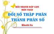Cách đổi số thập phân thành phân số - Hỏi nhanh đáp gọn môn Toán